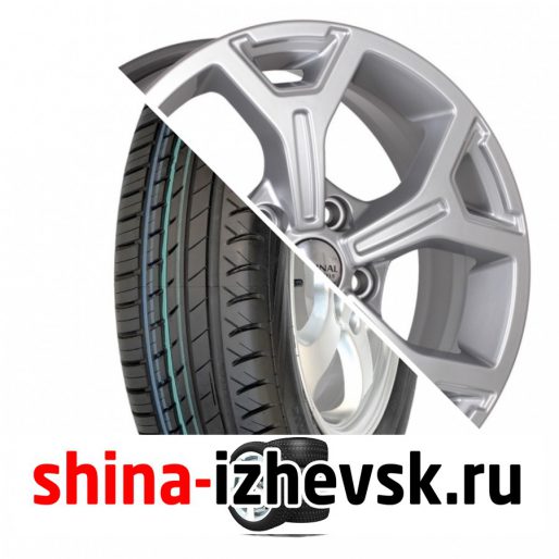 Колесо в сборе Viatti Strada (V-130) 205/55 R16 V 91 + СКАД KL-318 6.5xR16 5×114.3 ET50 DIA60.1 Серебристый в Ижевске